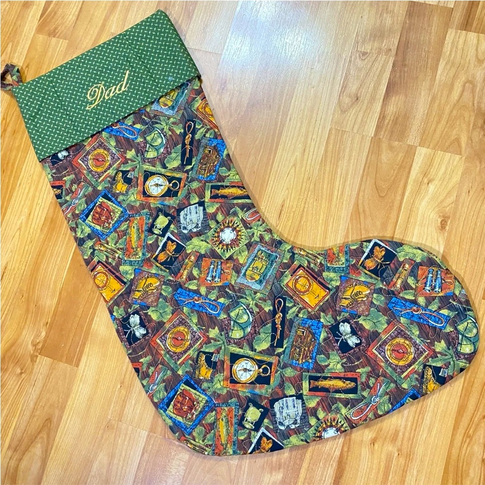 Quilted Christmas Stocking for Dad